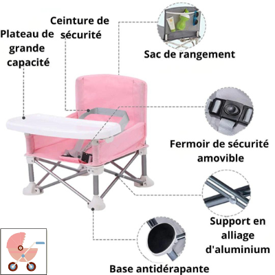 Rehausseur de chaise pour bébé | BabySafety Portable Chair™