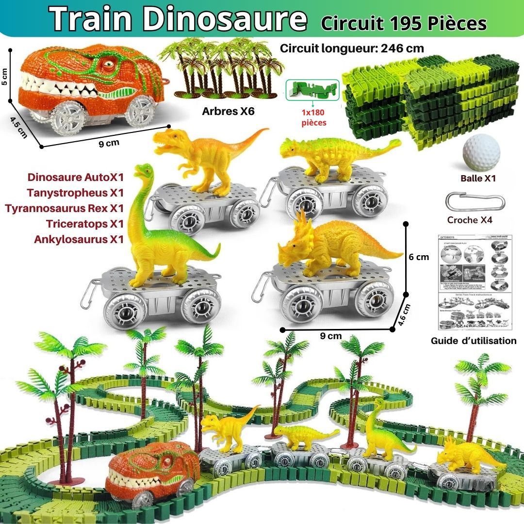 DinoRace™ | Circuit voiture enfant