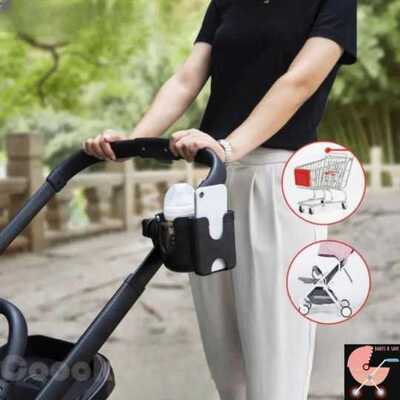 Porte gobelet/cellulaire pour poussette de bébé | Safe cupcell holder™